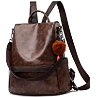 Los mejores  - Anti-robo Mujer Mochila de Cuero de pu mochila de Bolsa de mano Mochilas Casual Bolsa de viaje Messenger Bag Backpack